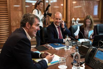 Momento de la reunión este lunes del Consejo de Gobierno de Canarias.